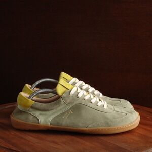 Mukishoes Barefoot Sneakers Mens SZ EU 43 US 10 Green Lyra Theia Suede Shoe READ